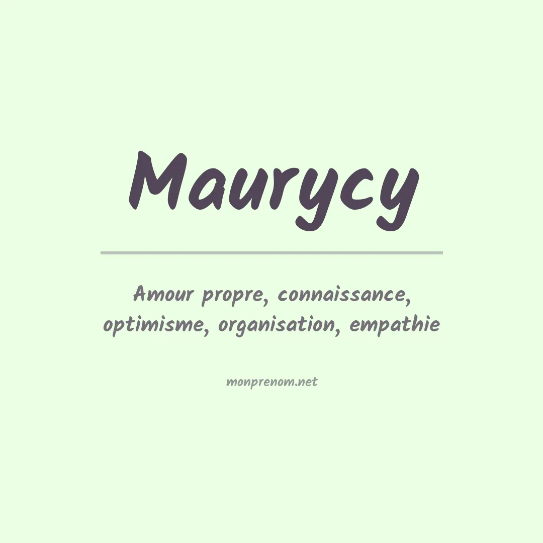 Signification du prénom Maurycy