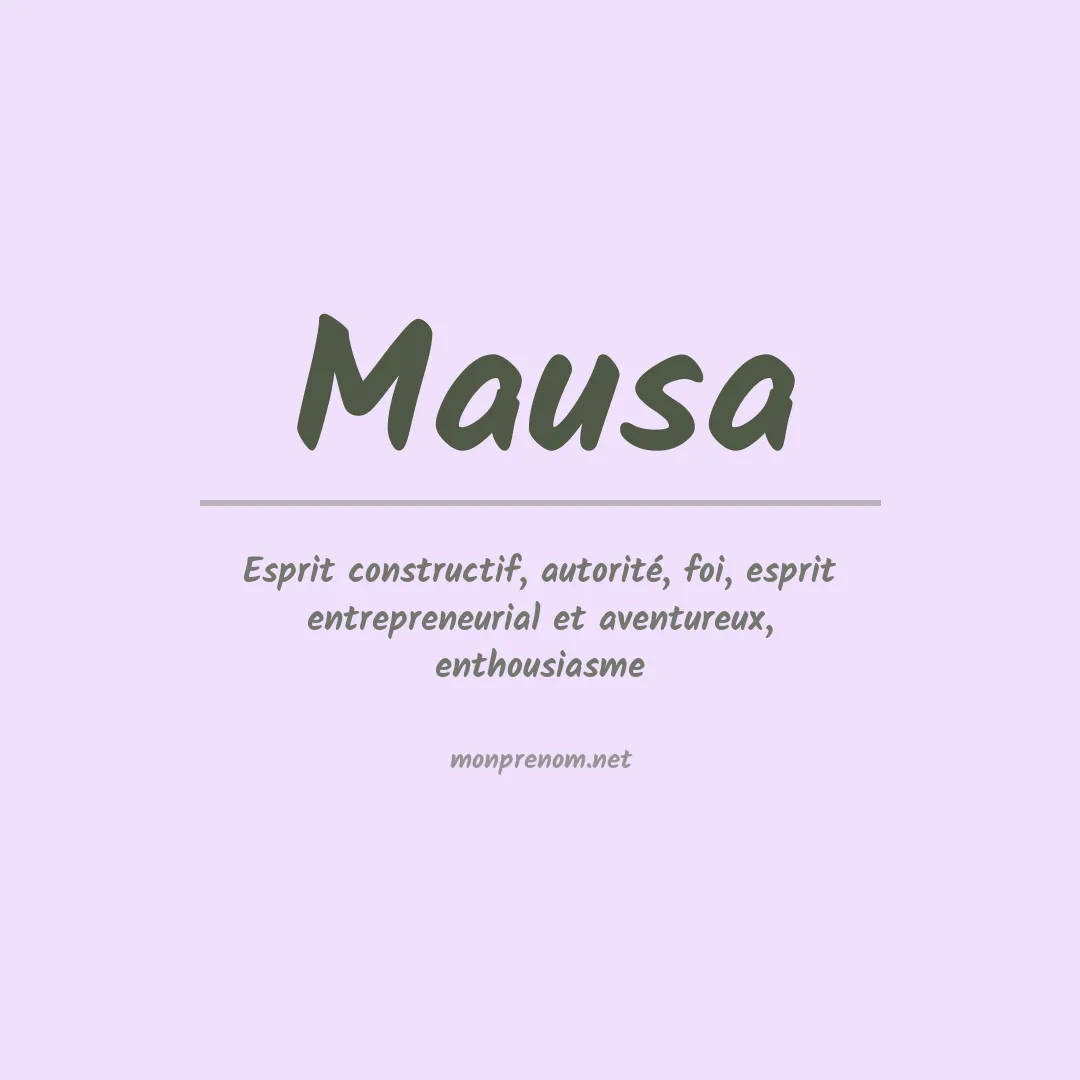 Signification du prénom Mausa
