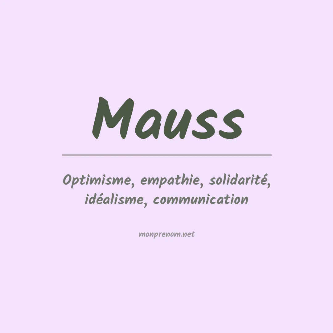Prénom Mauss