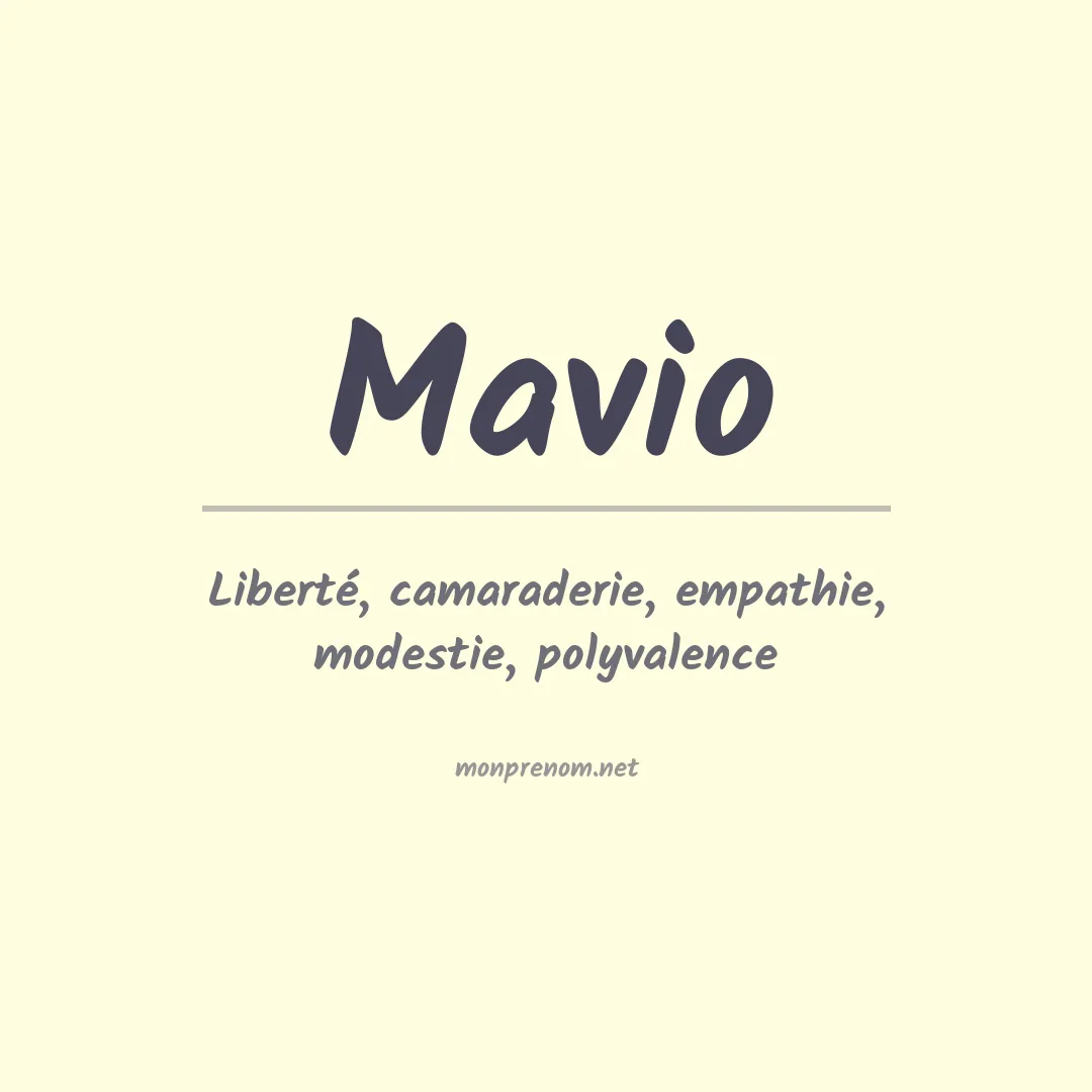 Signification du prénom Mavio