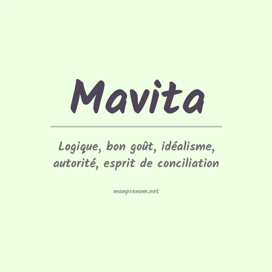 Signification du prénom Mavita