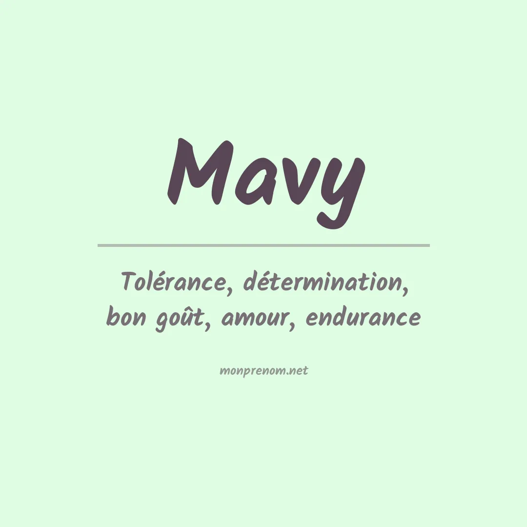 Prénom Mavy