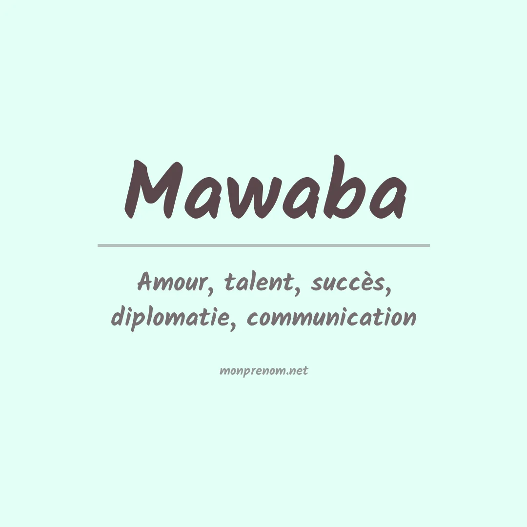 Prénom Mawaba