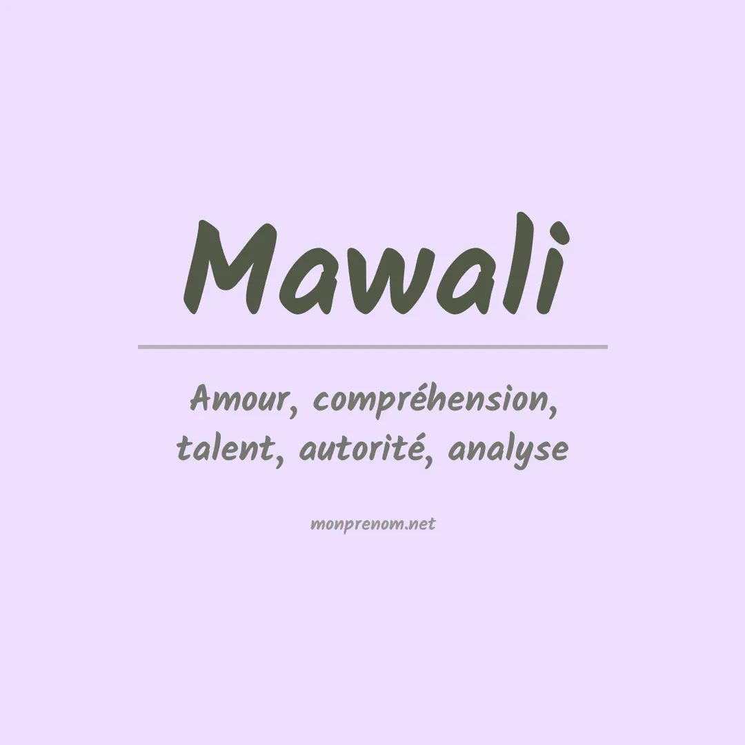 Prénom Mawali