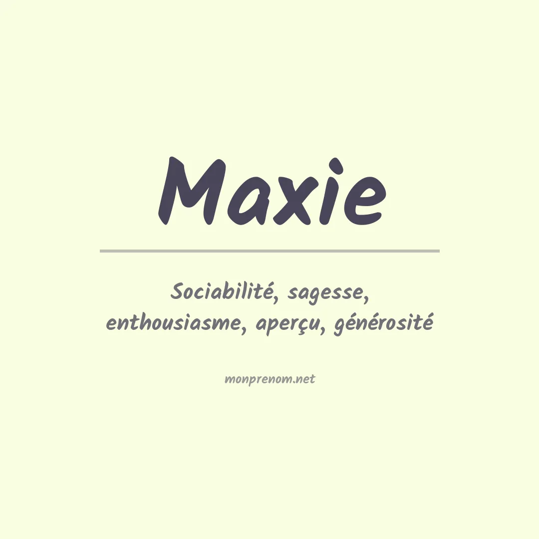 Prénom Maxie