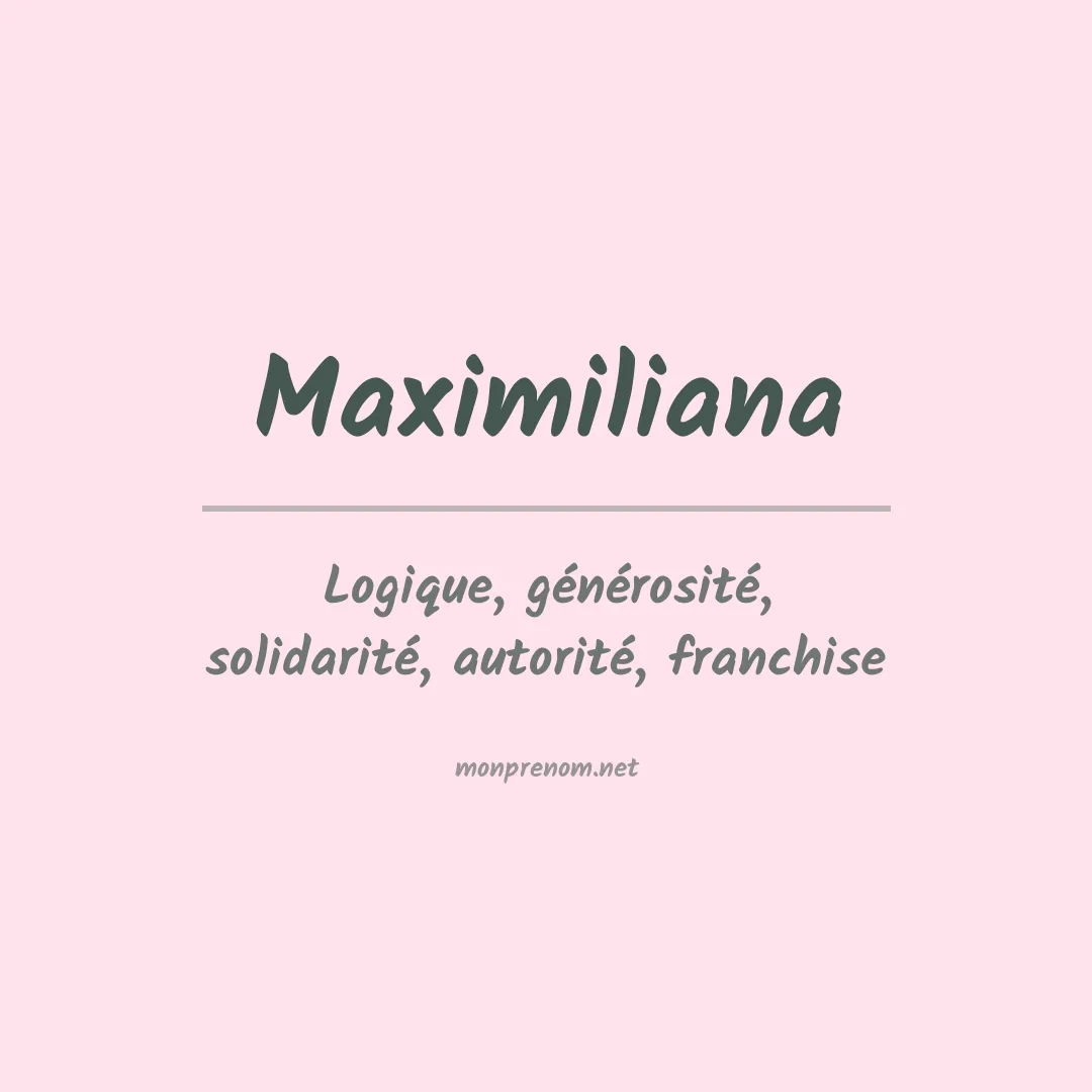 Prénom Maximiliana