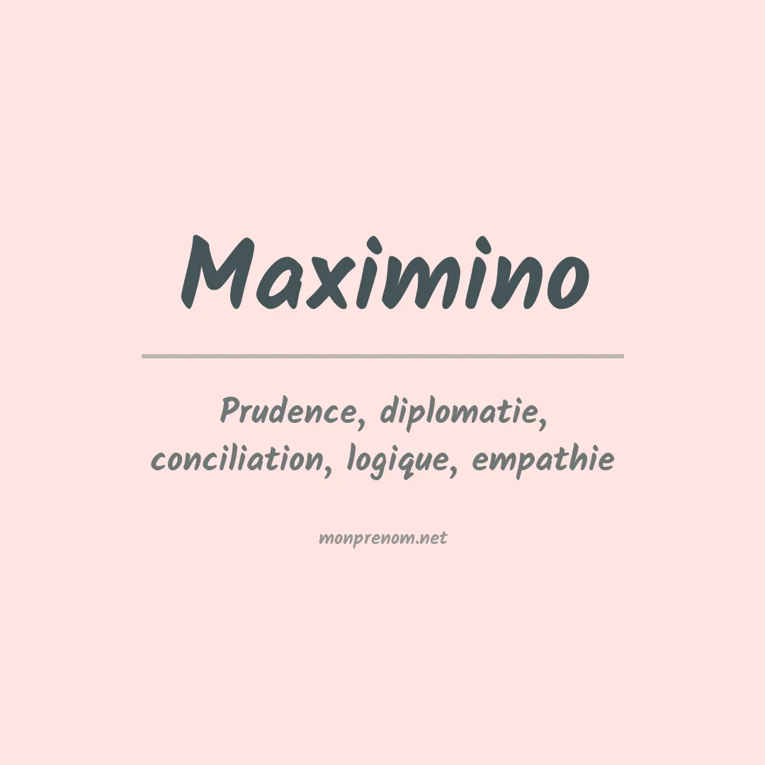 Prénom Maximino