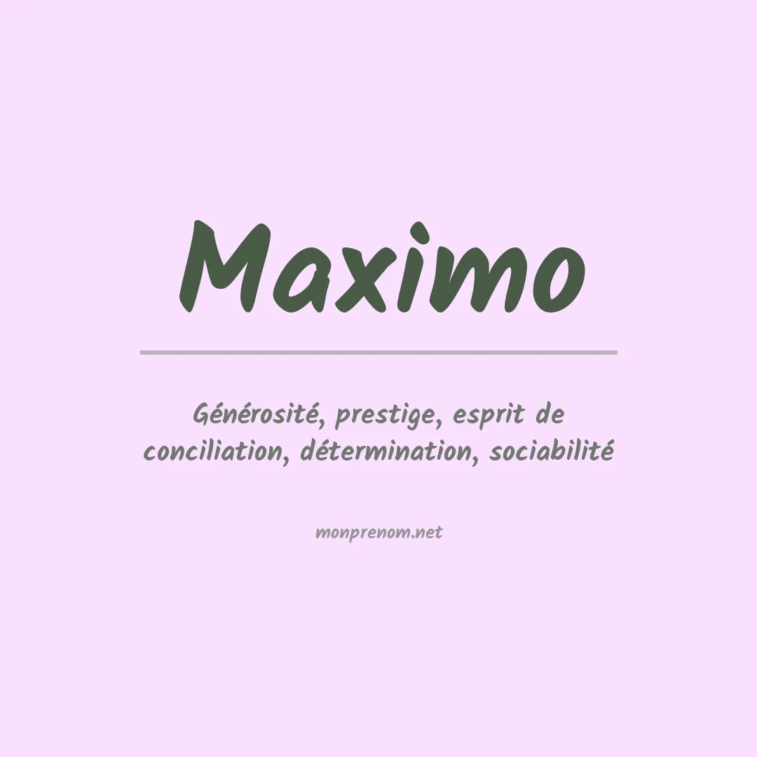 Prénom Maximo