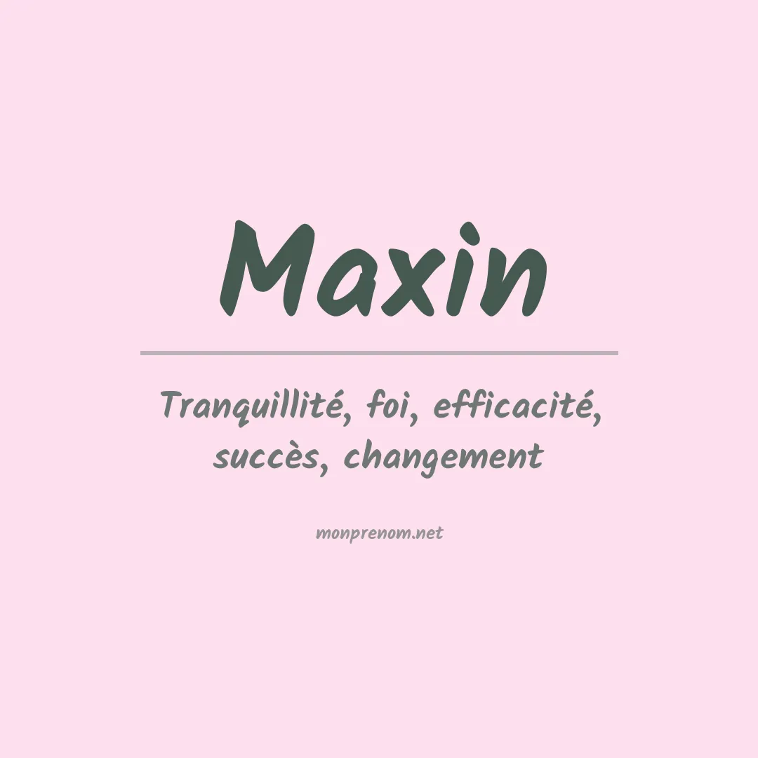 Prénom Maxin