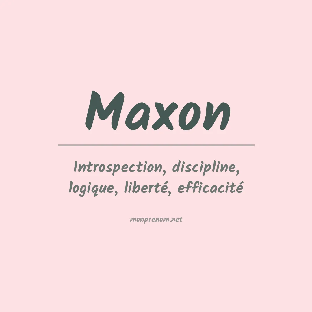 Prénom Maxon