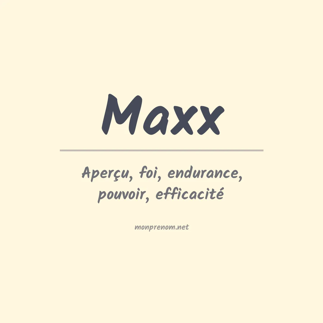 Prénom Maxx
