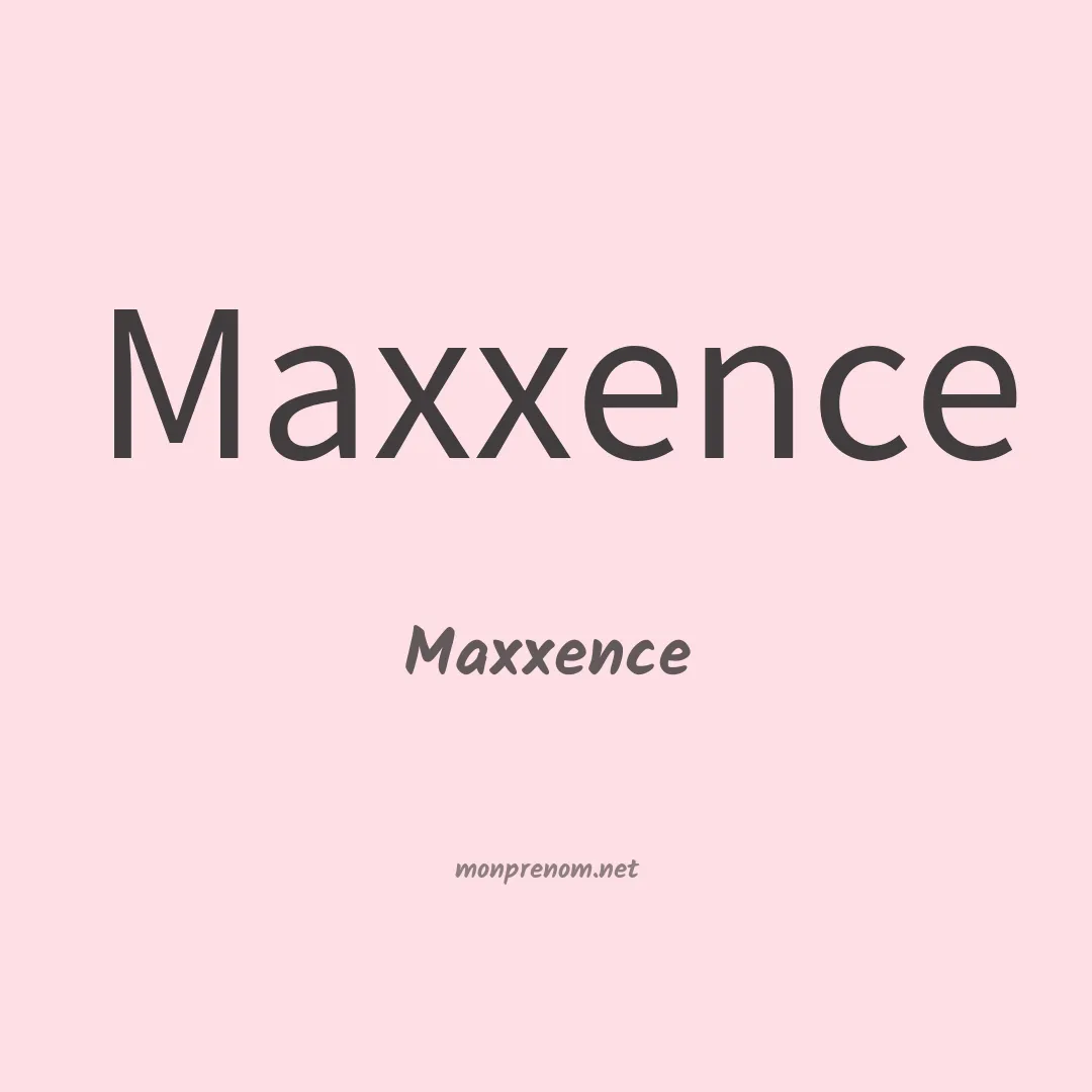 Maxxence en chinois