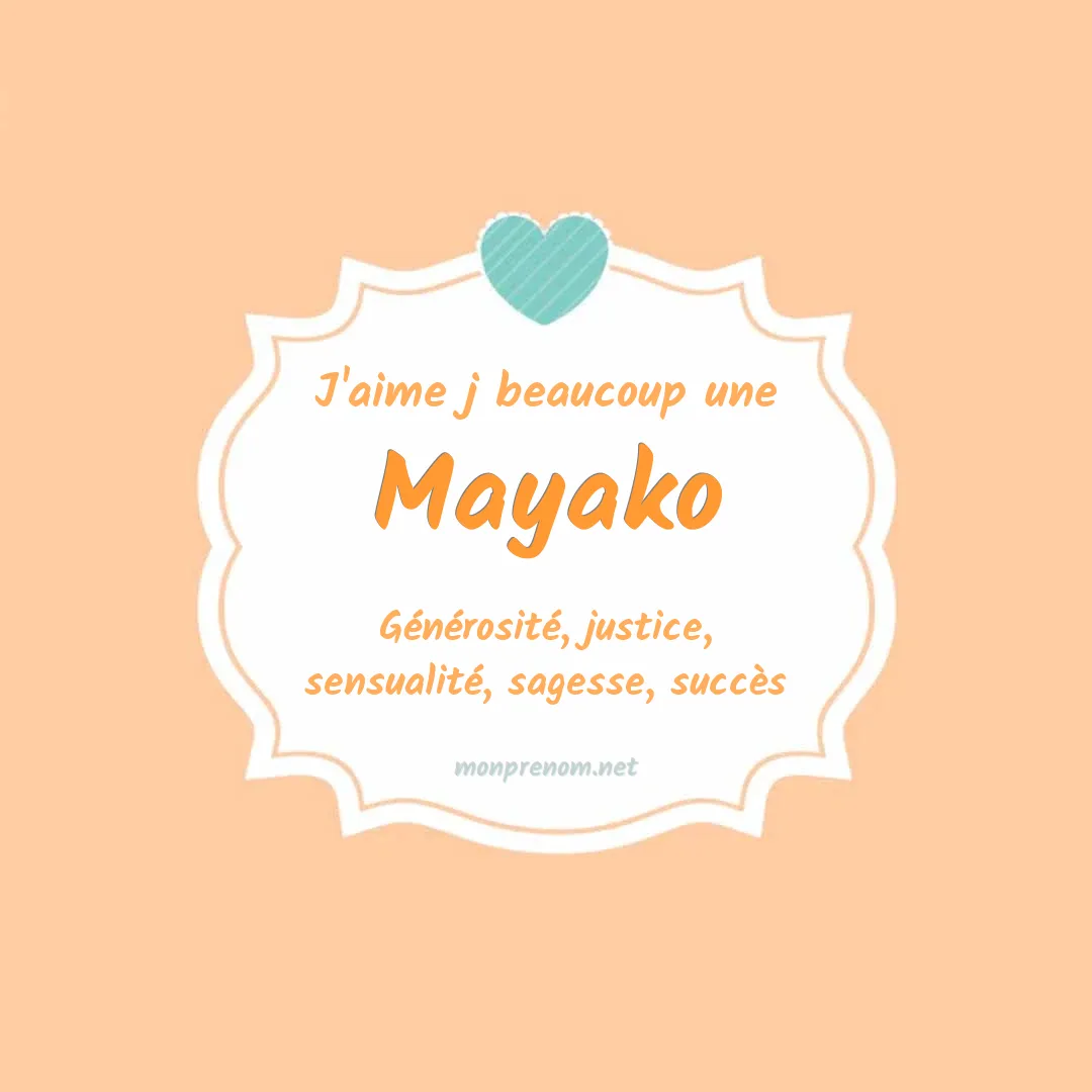 J'aime beaucoup Mayako