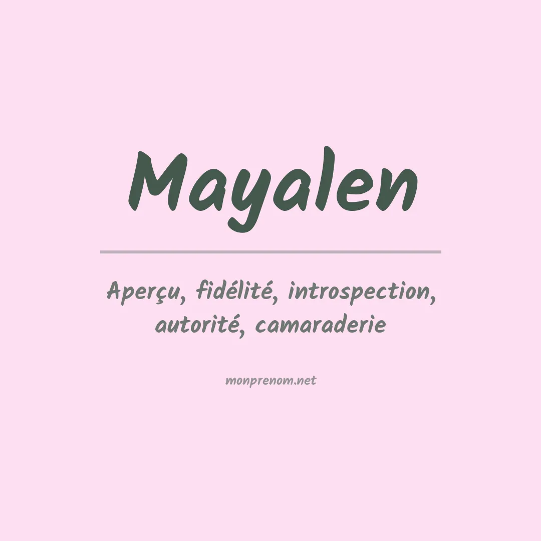 Prénom Mayalen