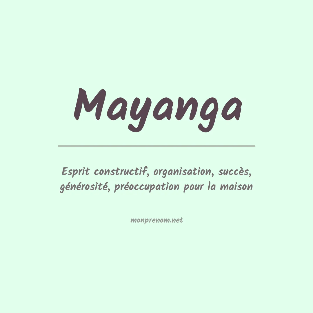 Prénom Mayanga