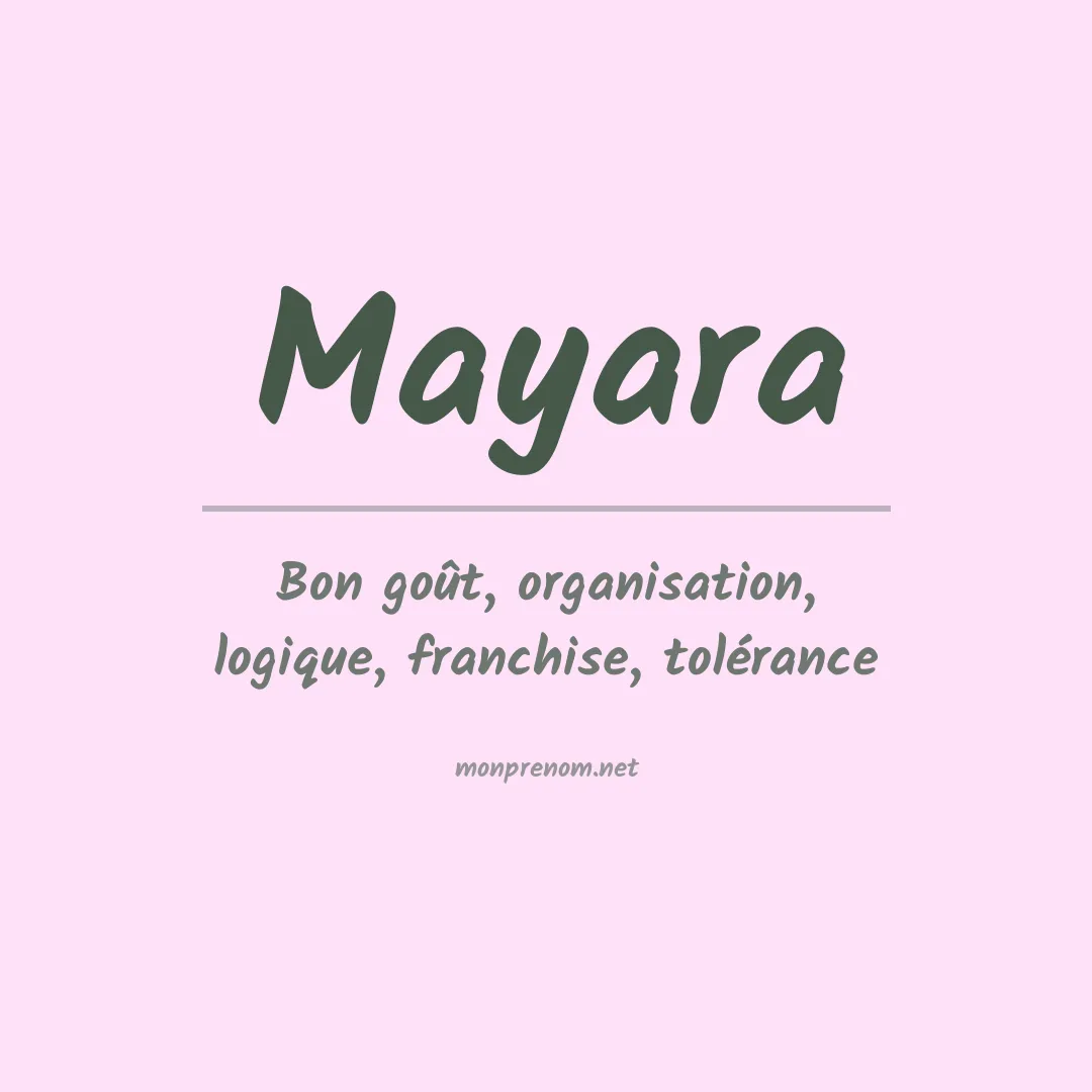Prénom Mayara