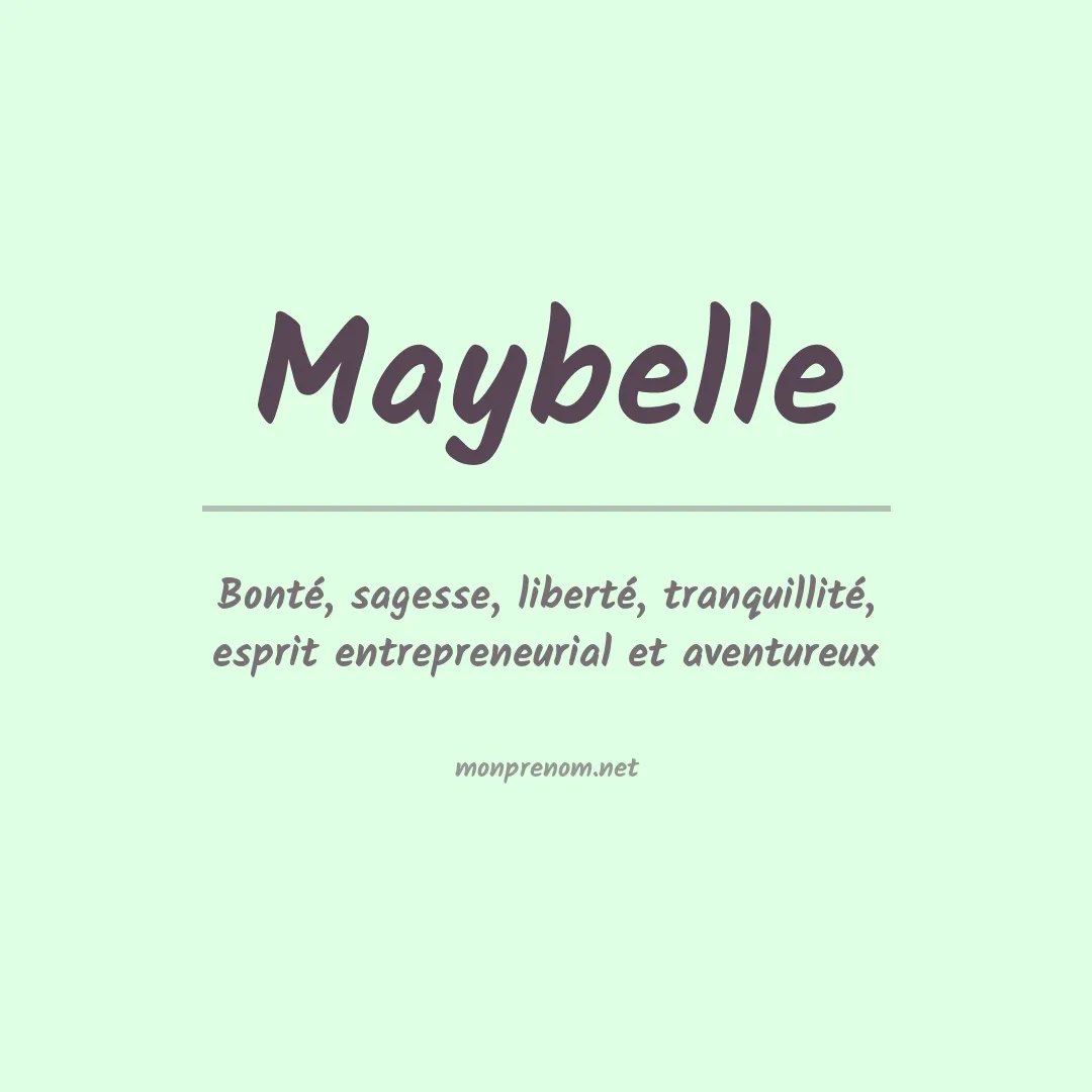 Prénom Maybelle