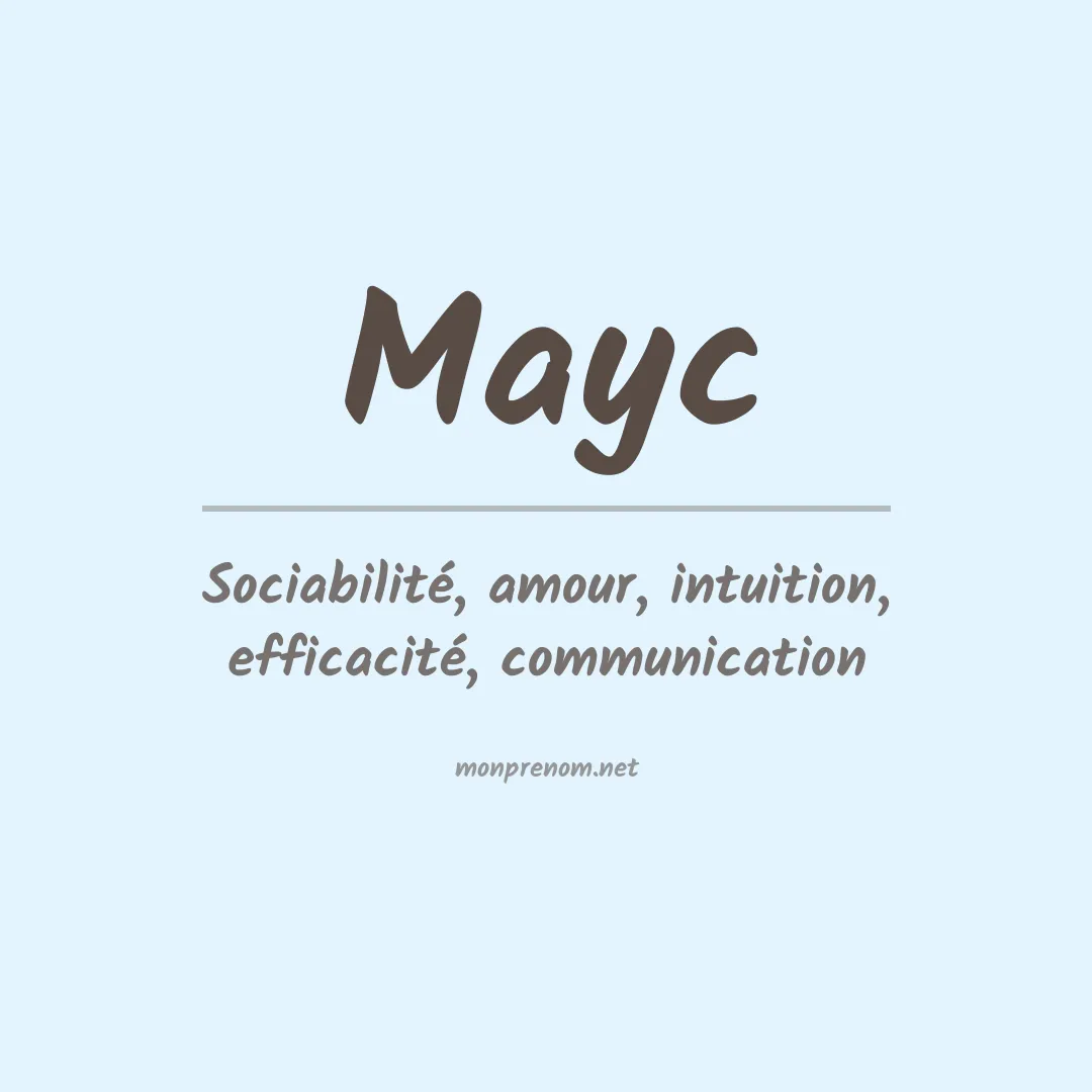 Prénom Mayc
