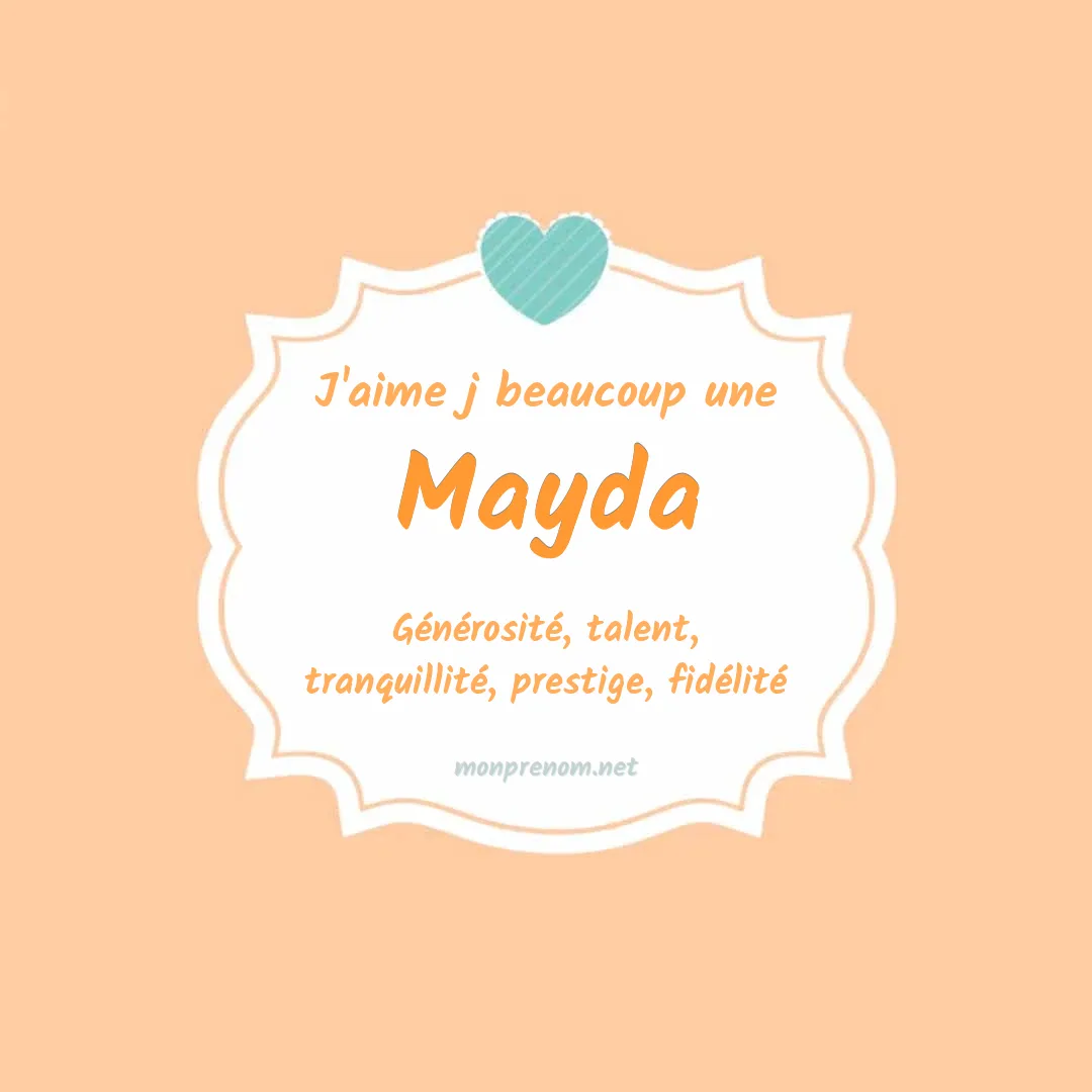 J'aime beaucoup Mayda