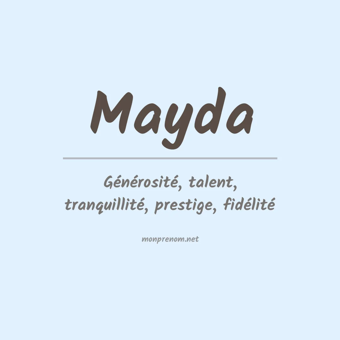 Prénom Mayda