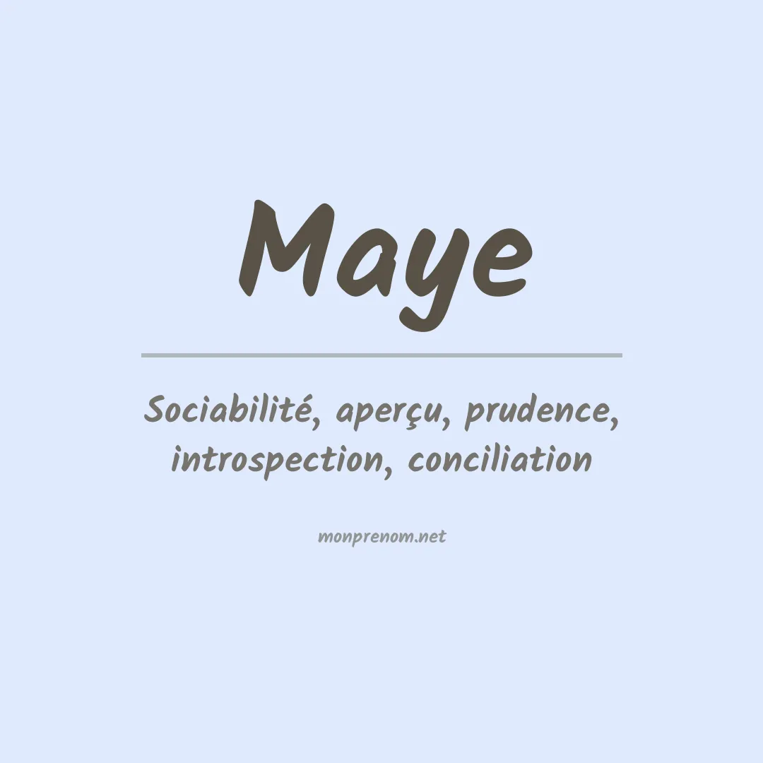 Prénom Maye
