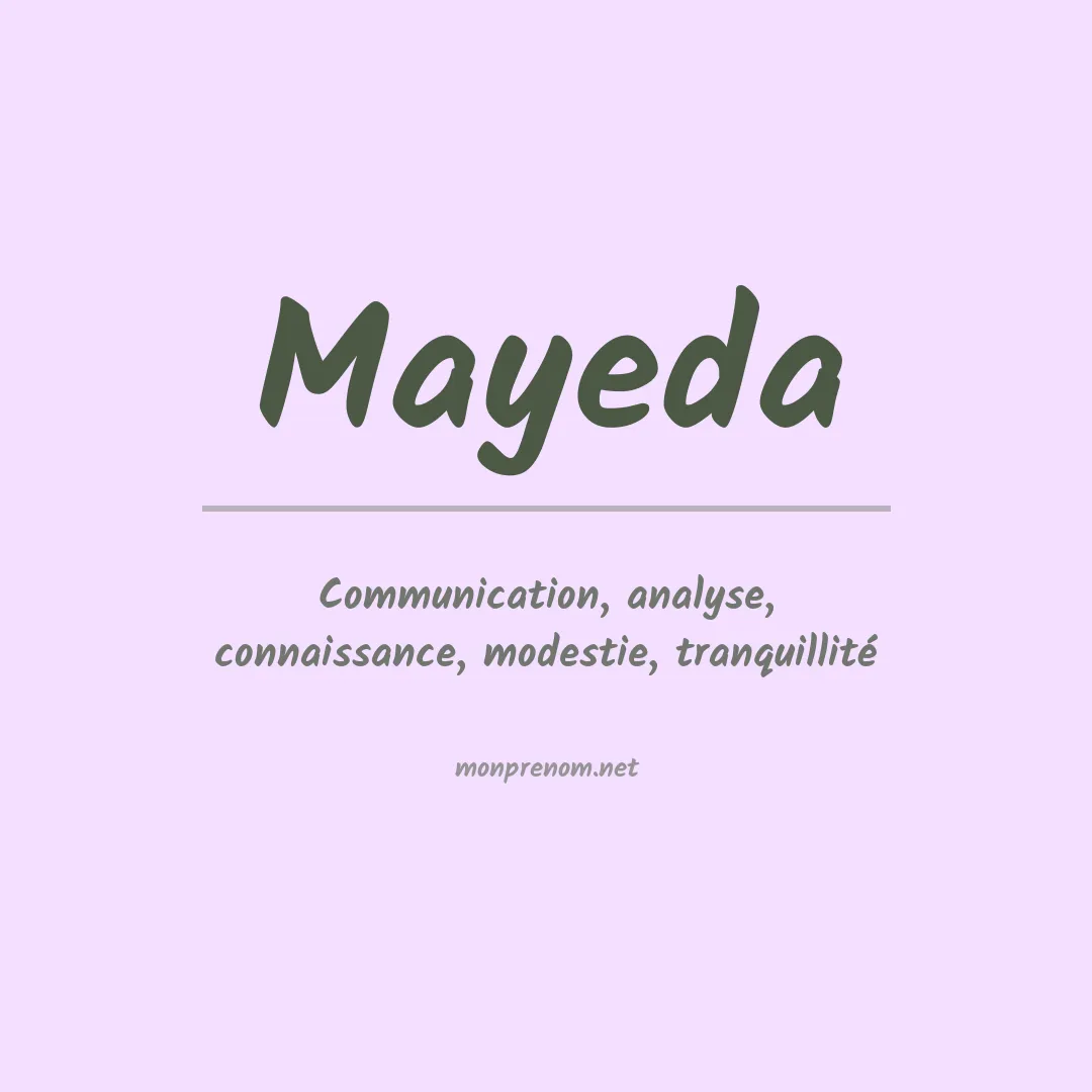 Prénom Mayeda