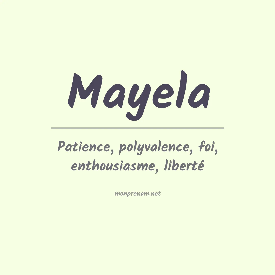Prénom Mayela