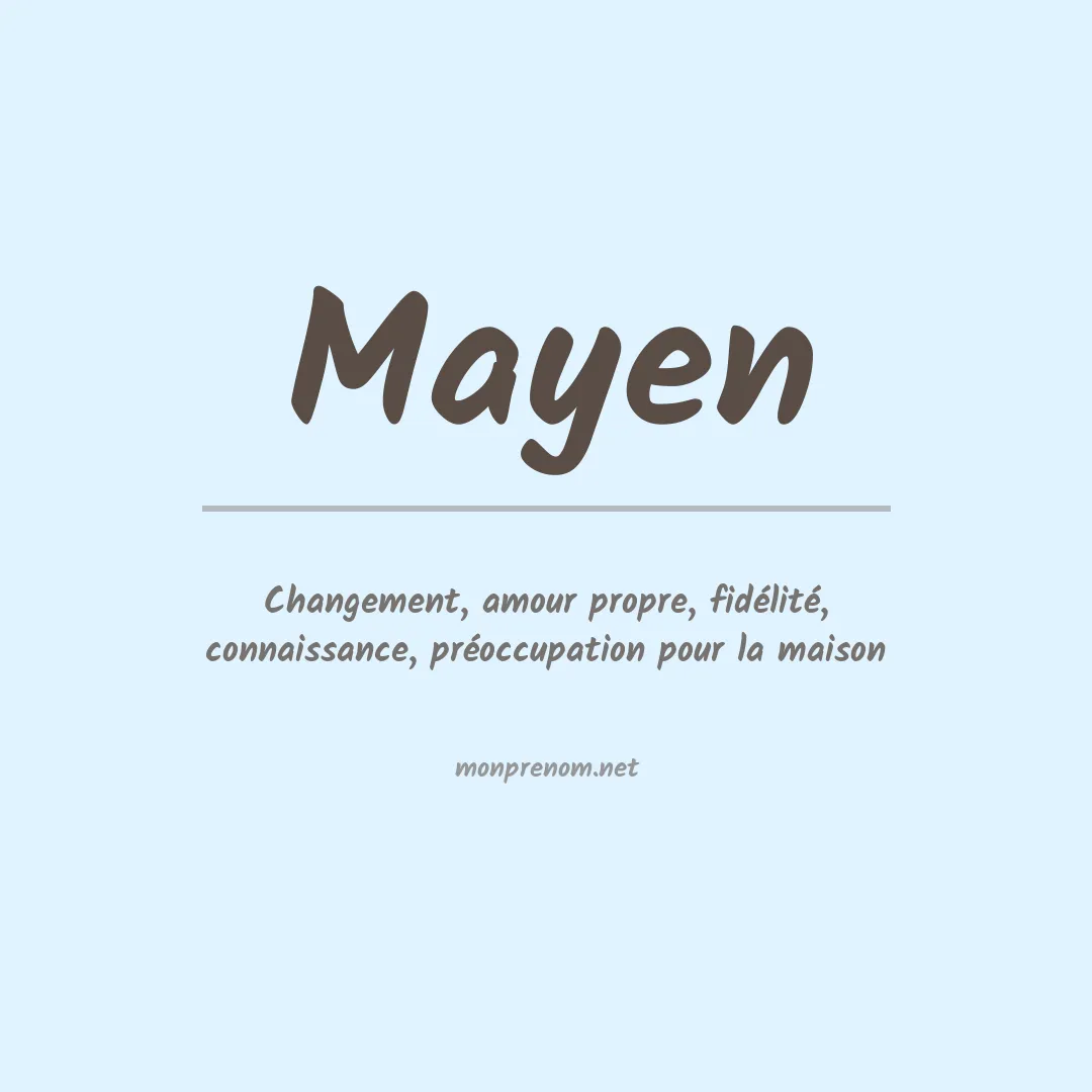 Prénom Mayen