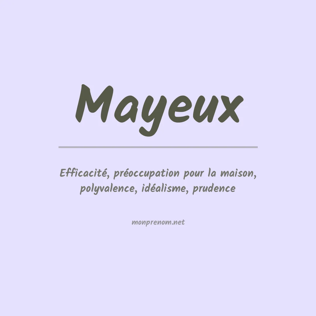 Prénom Mayeux