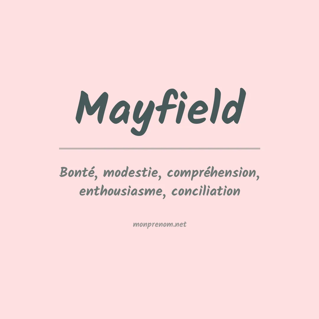 Signification du prénom Mayfield