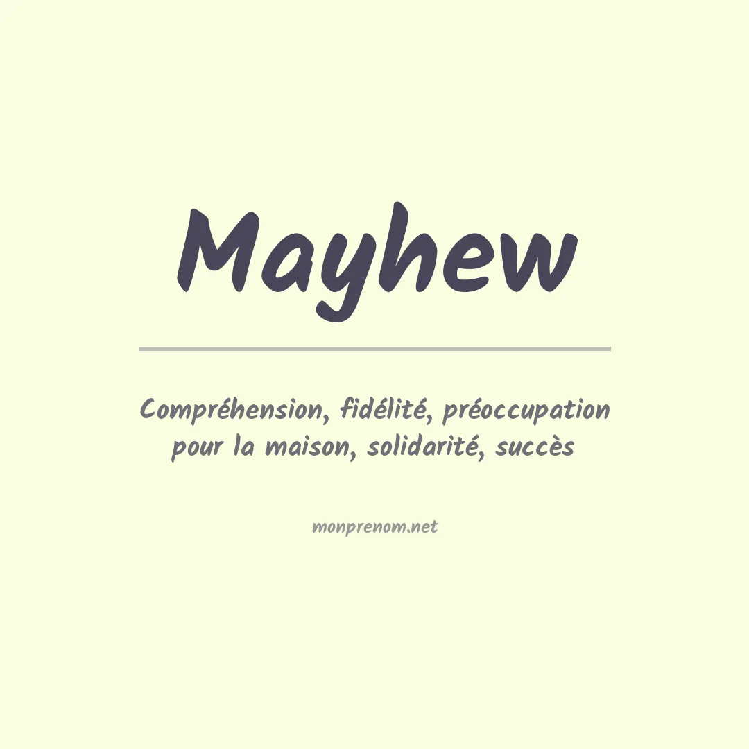 Prénom Mayhew