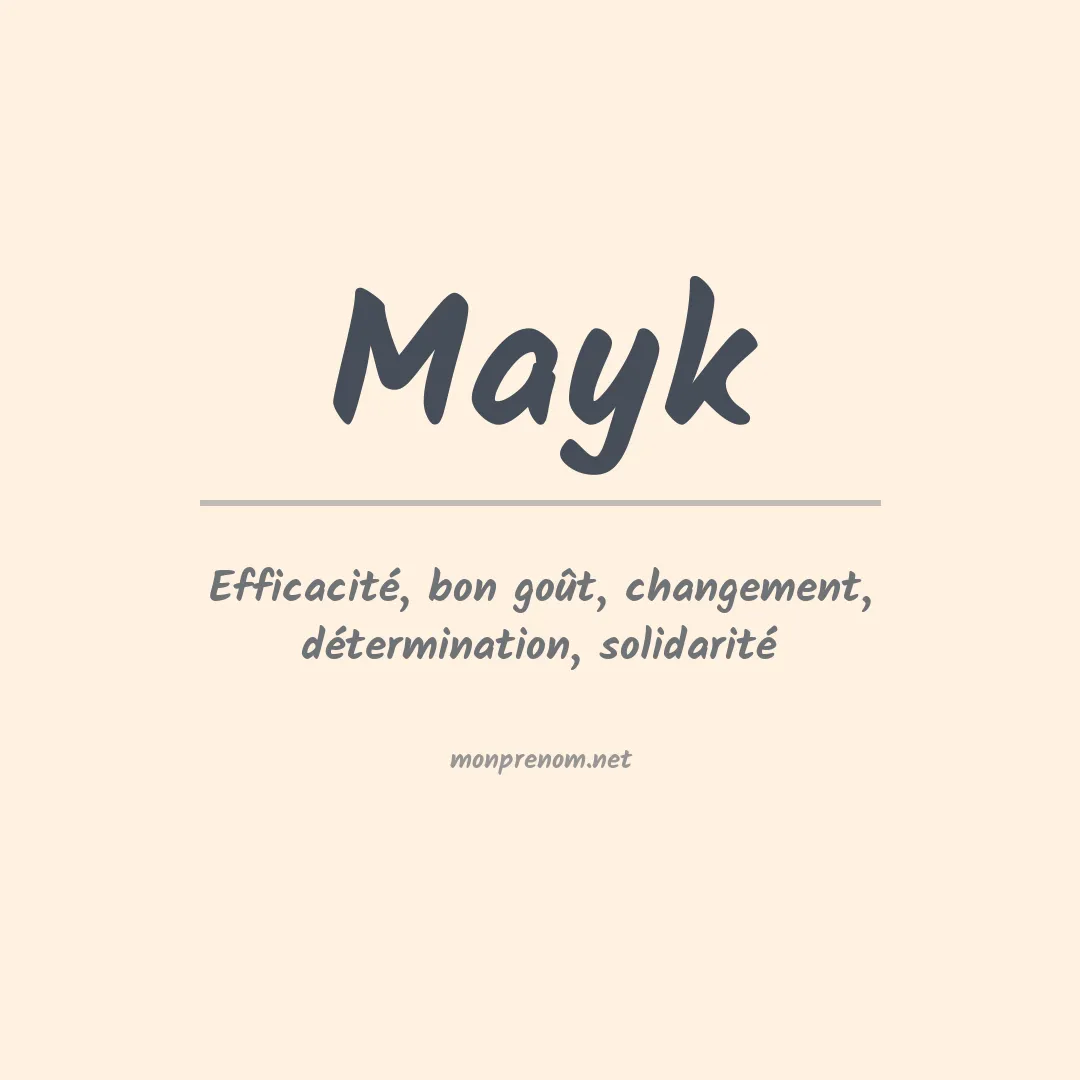 Prénom Mayk