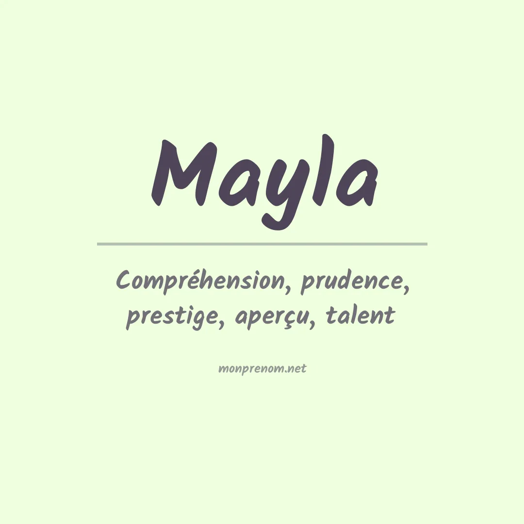 Prénom Mayla