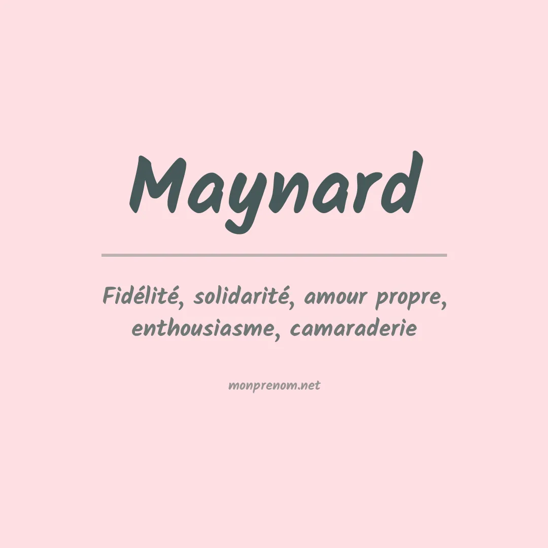 Prénom Maynard