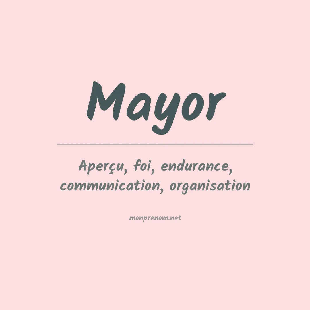 Prénom Mayor