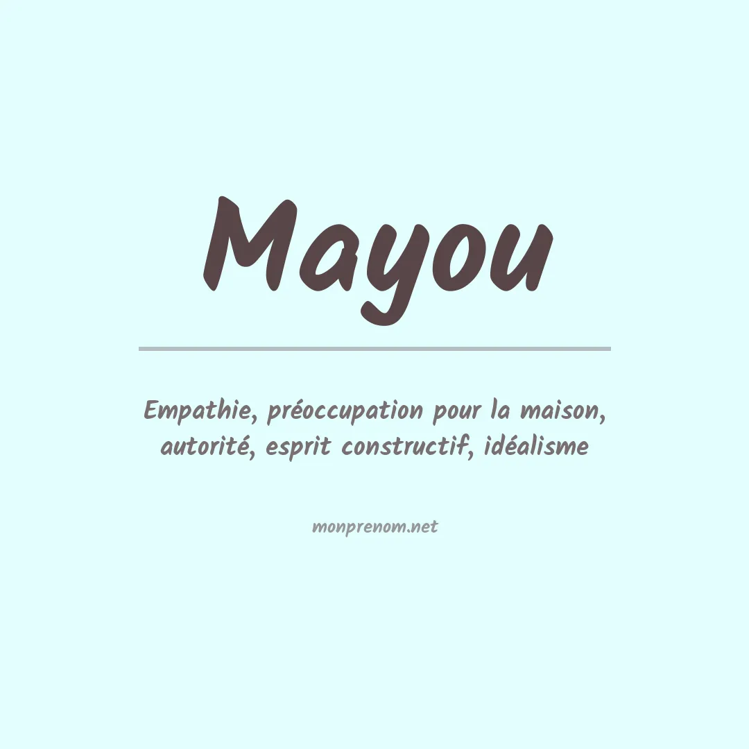 Prénom Mayou
