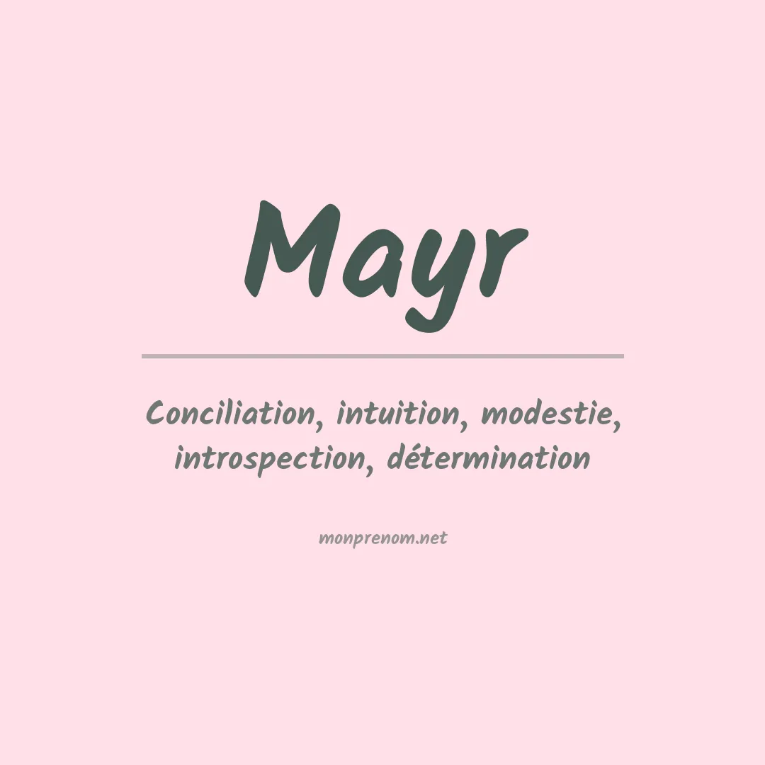 Prénom Mayr