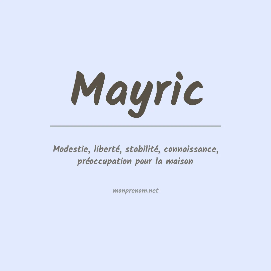 Signification du prénom Mayric
