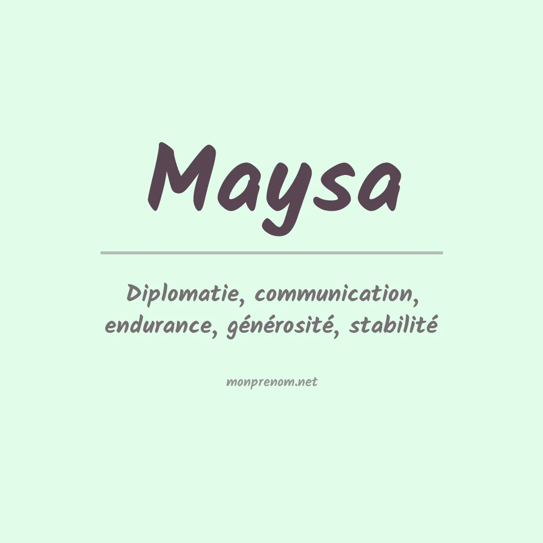 Prénom Maysa