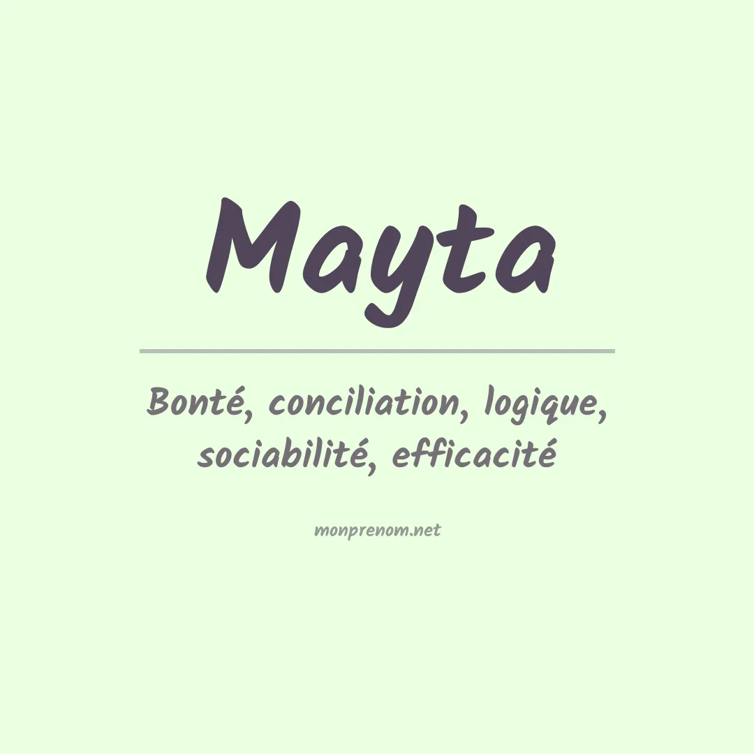 Prénom Mayta