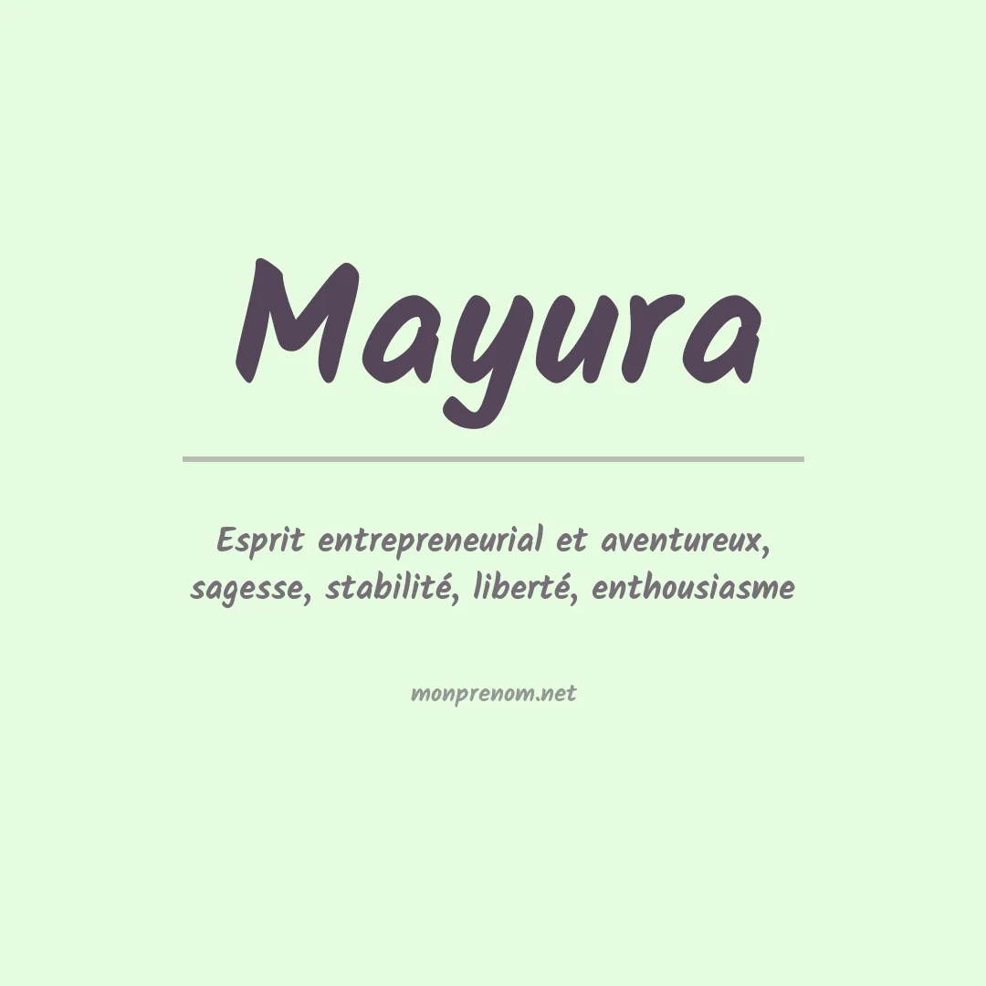 Signification du prénom Mayura