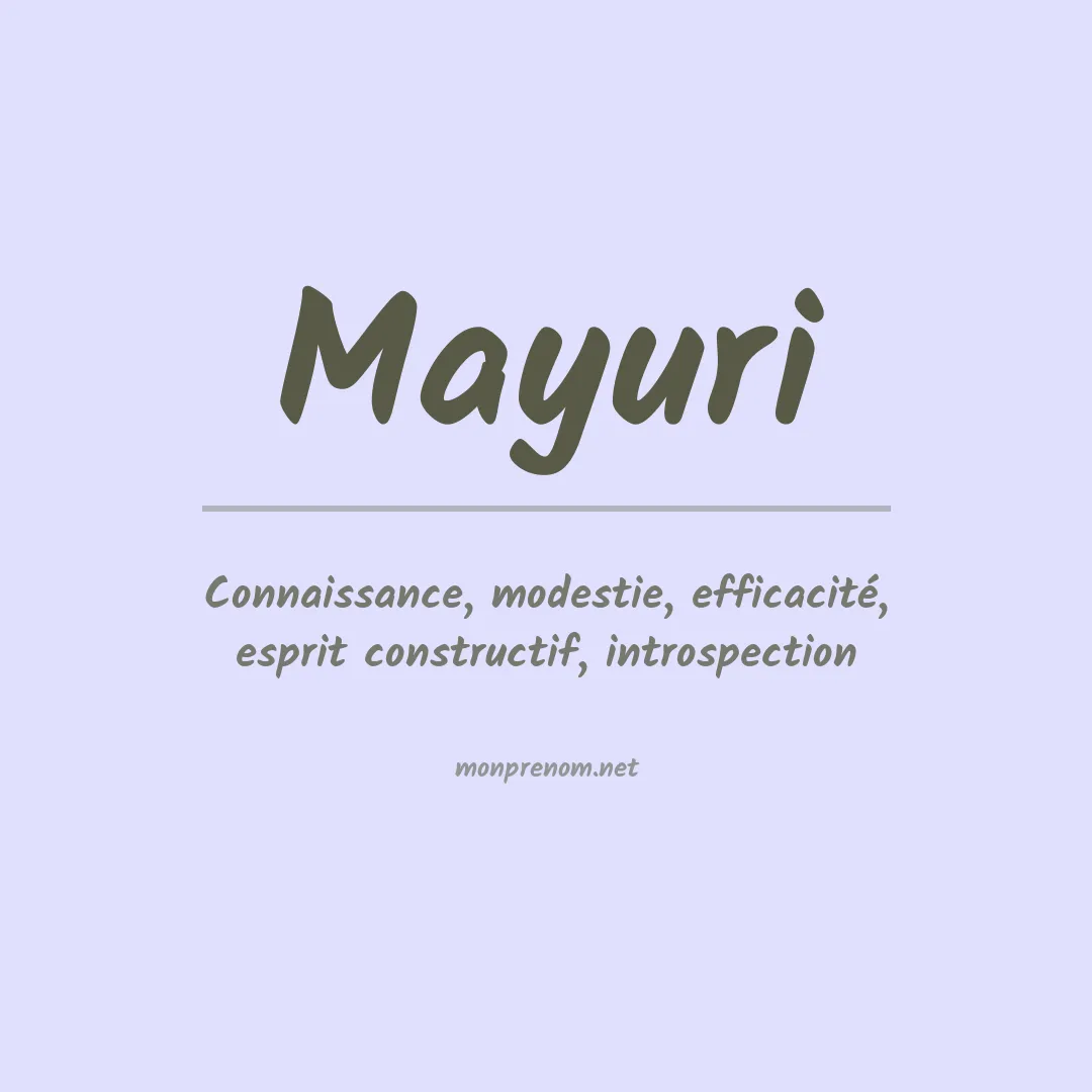 Prénom Mayuri