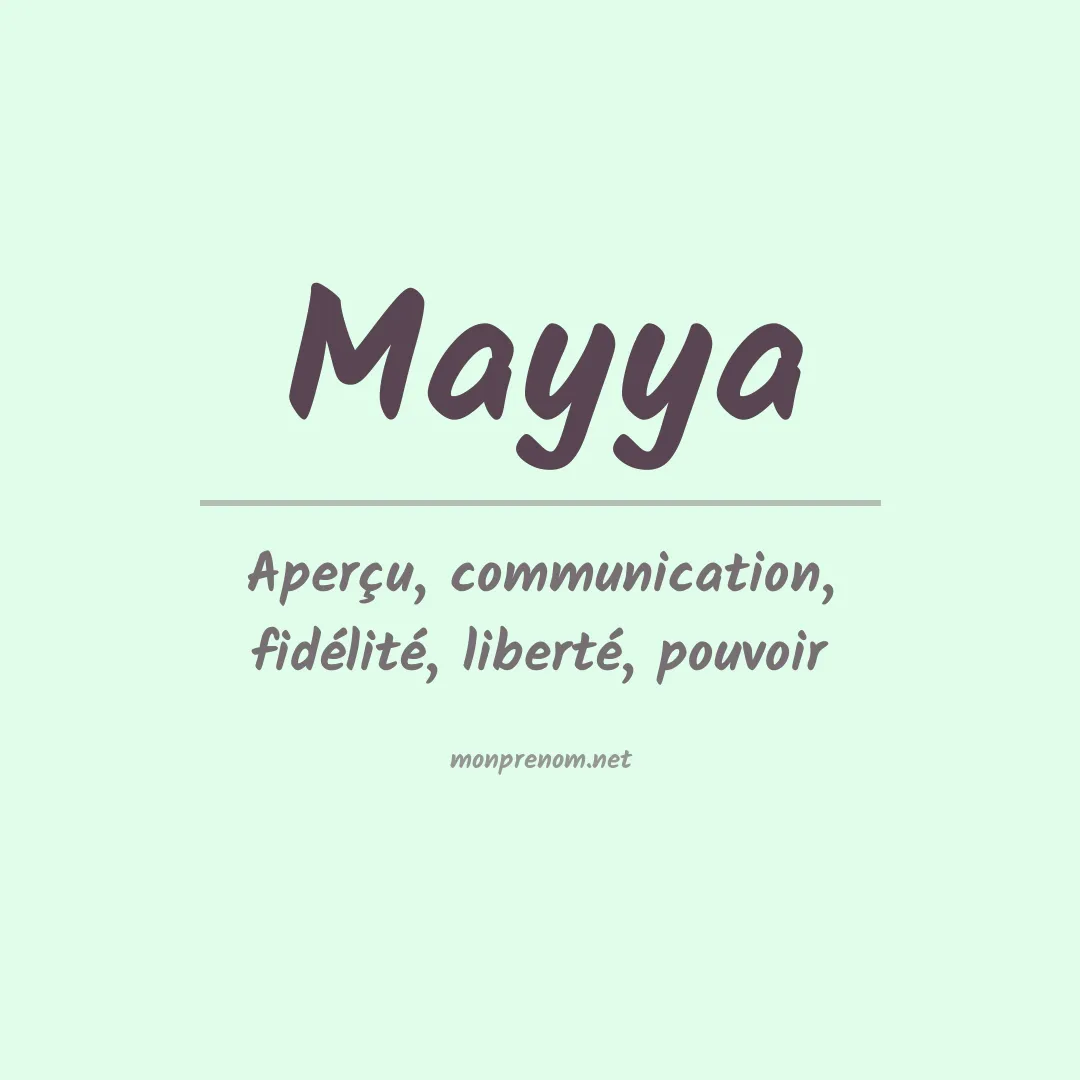 Prénom Mayya
