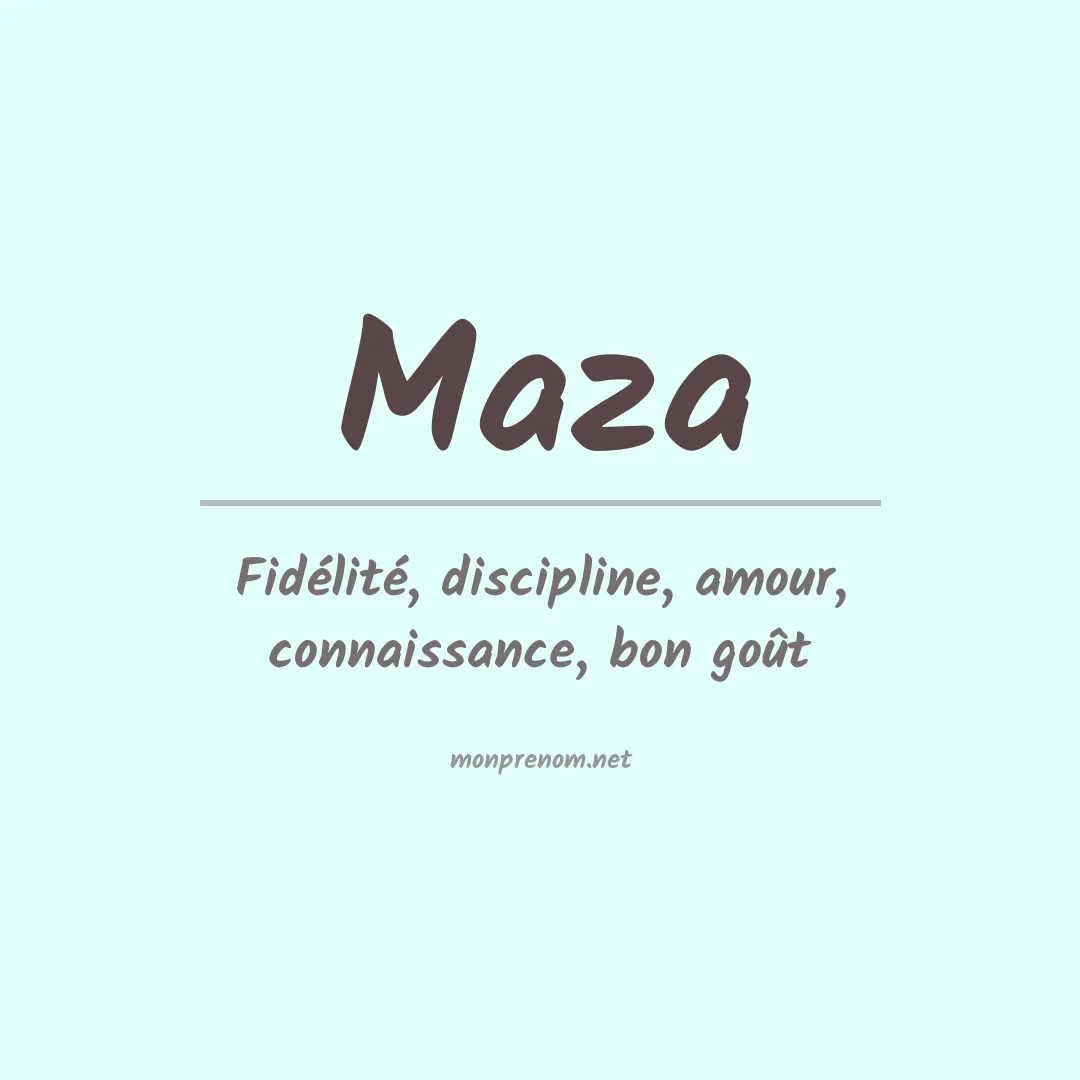 Prénom Maza