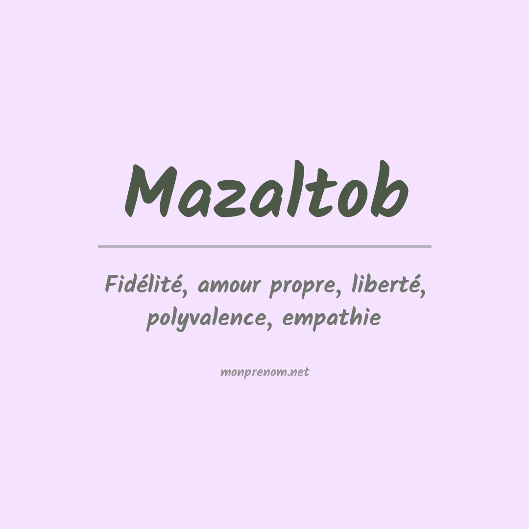 Prénom Mazaltob