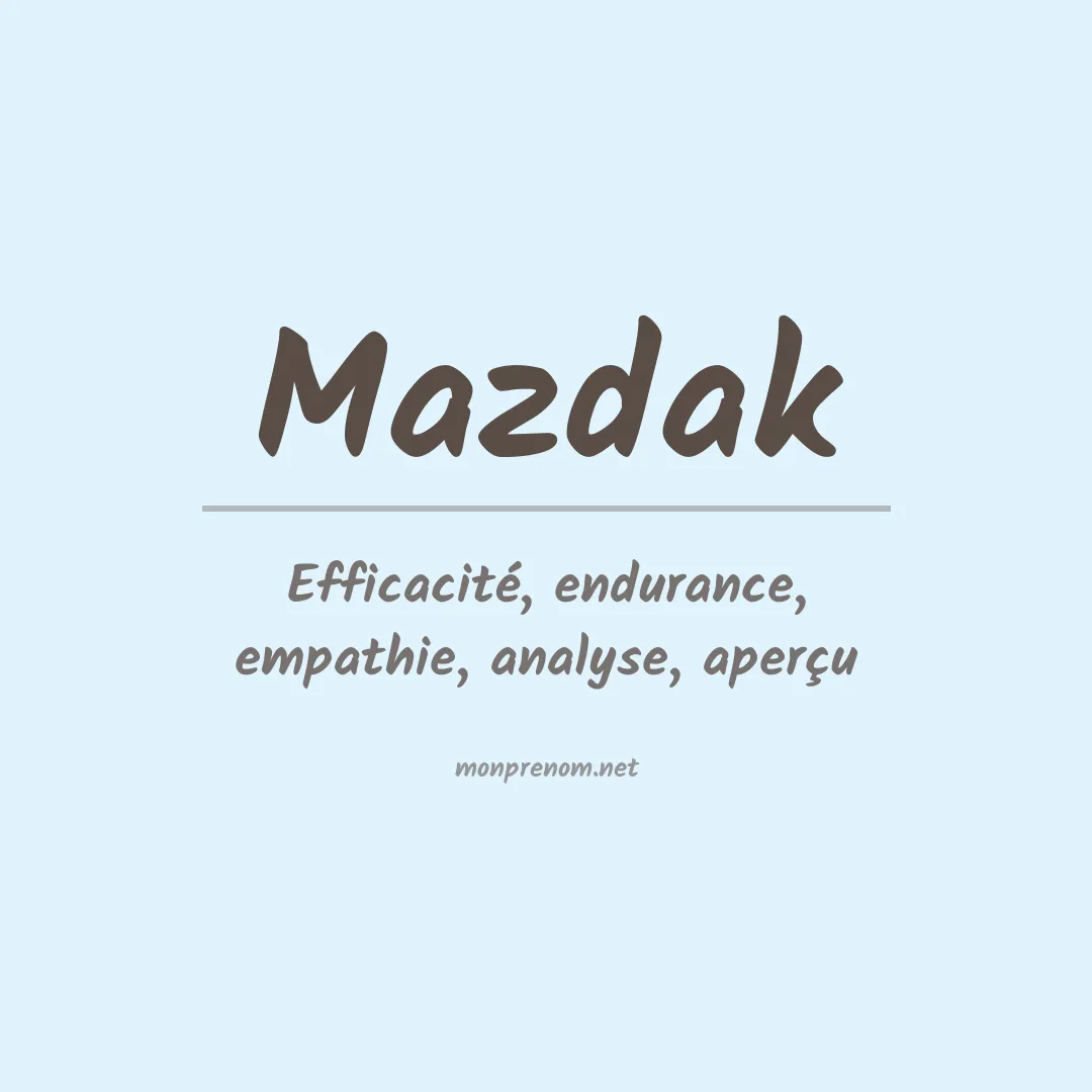 Prénom Mazdak