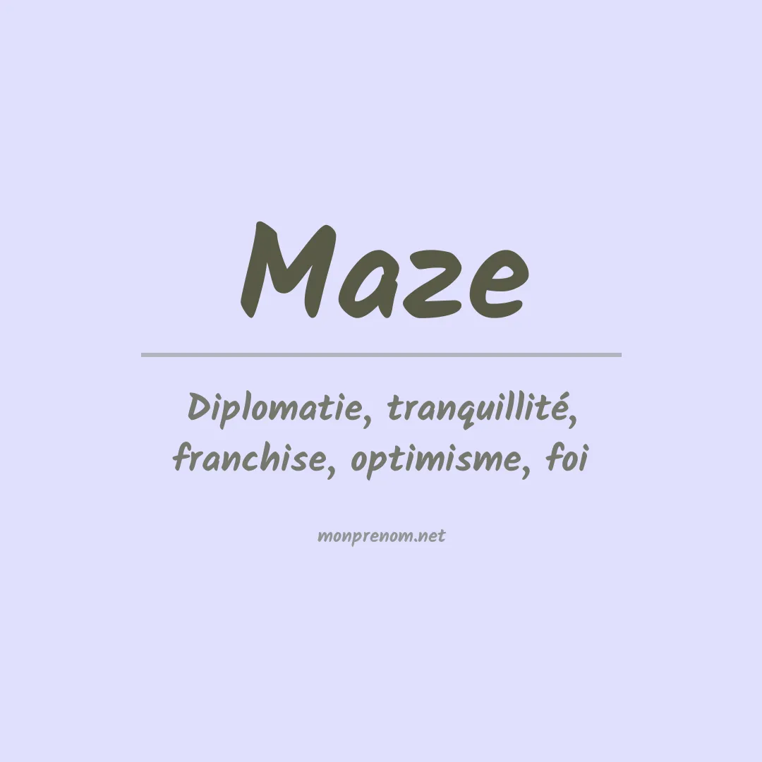 Prénom Maze