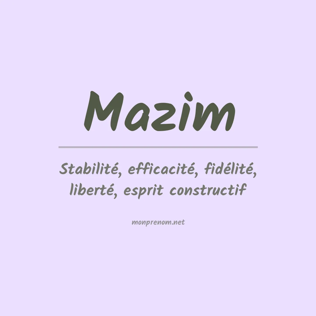 Prénom Mazim