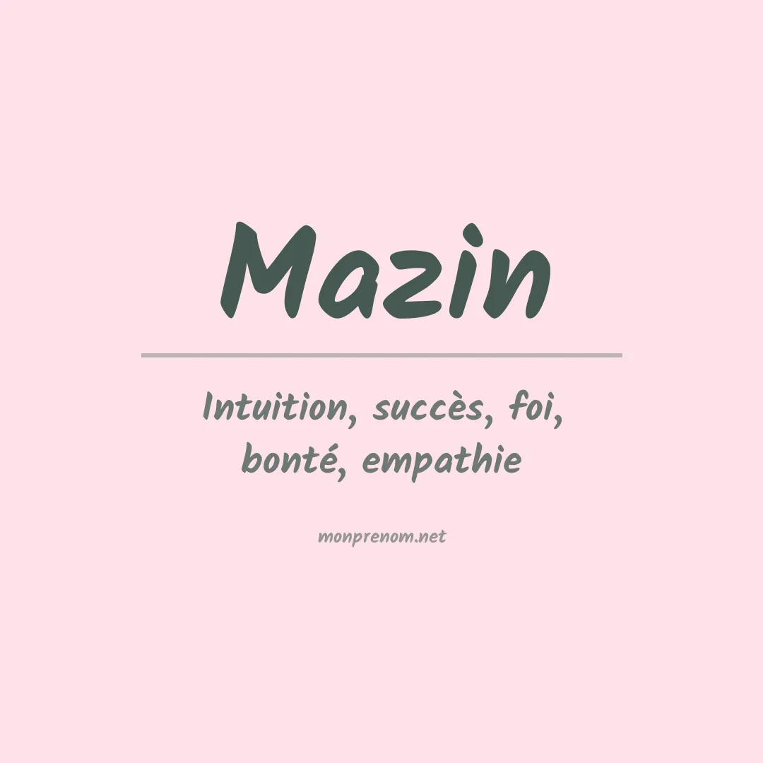 Prénom Mazin