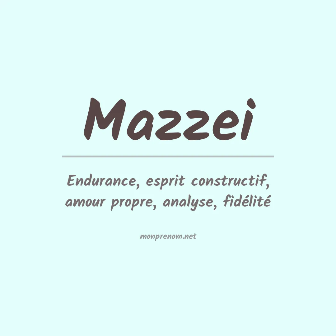 Prénom Mazzei